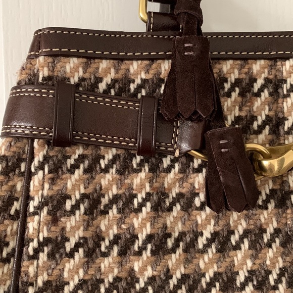 COACH Factory Leather and Tweed Hand Bag - Picture 2 of 16